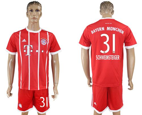 Bayern Munchen #31 Schweinsteiger Home Soccer Club Jersey - Click Image to Close